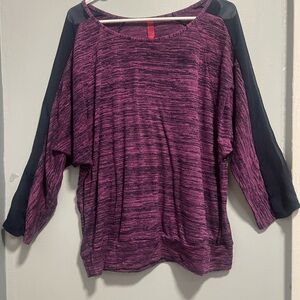 Chic Women's Purple and Black Blouse